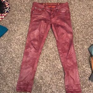 Burgundy Rock Revival Skinny! Size 27